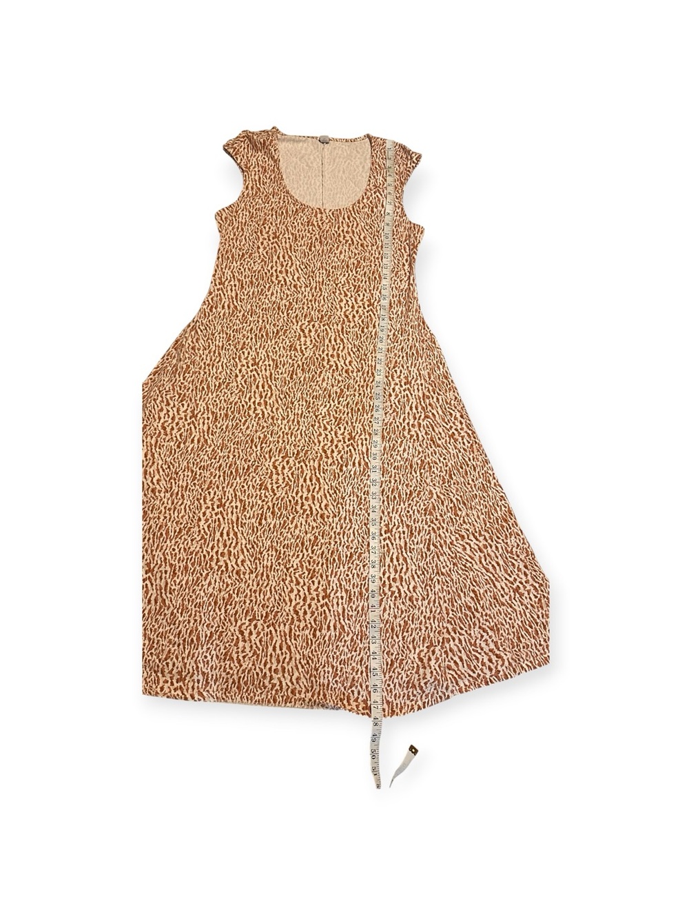 Old Navy Large Sleeveless Peach Print A-Line Midi Dress - Picture 10 of 12